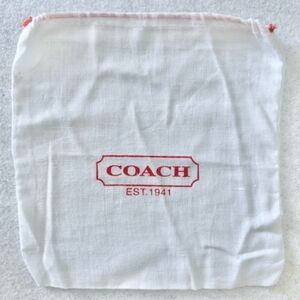 Coach Small White Drawstring Dust Bag NWOT